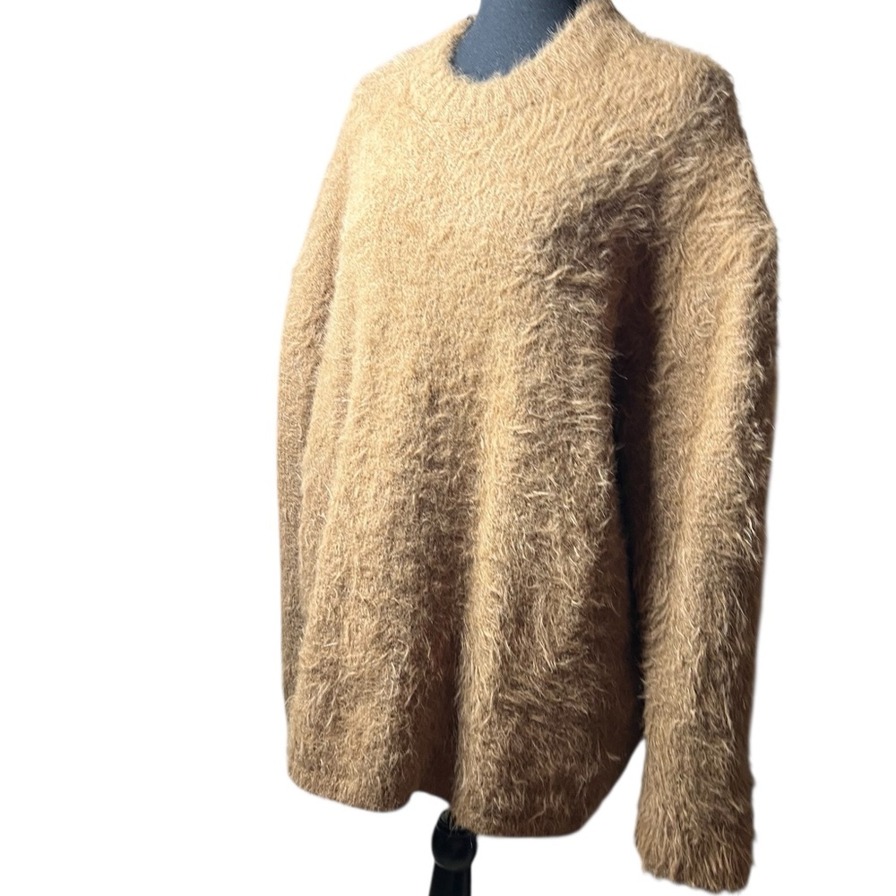 Topshop Cozy Beige Crew Neck Sweater